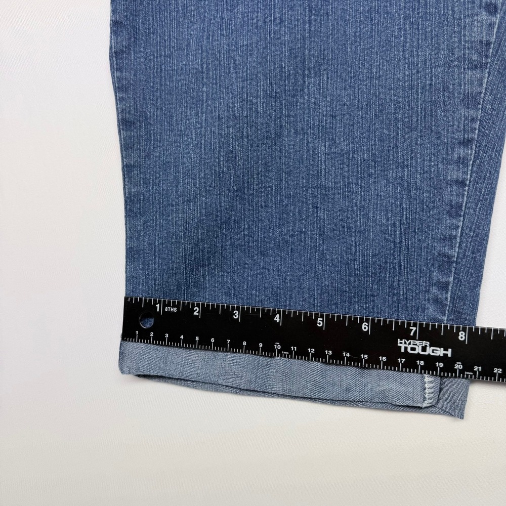 Riders by Lee Womens Blue Cuffed Capri Jeans Medium Wash Stretch 16W - Picture 9 of 9